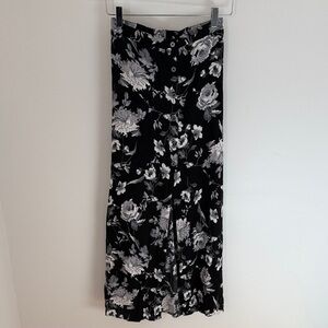 wild fable XXS 24 00 Floral Black and White Women's Maxi Skirt